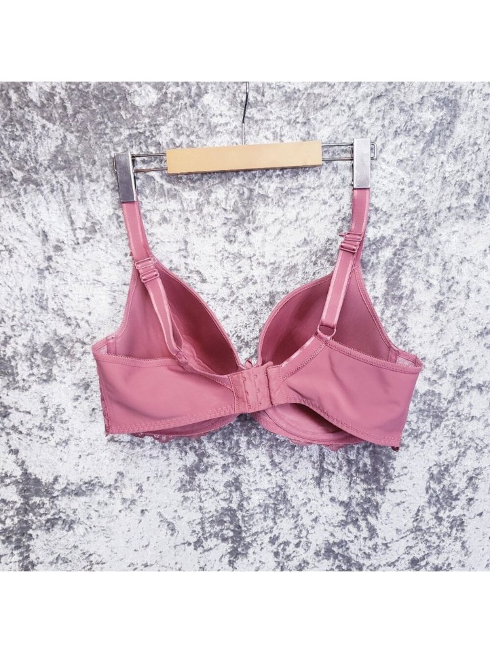 Fit Fully Yours Full Coverage Elise Underwire Bra Pink Lace Lingerie 34G - Picture 9 of 11